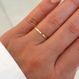 Minimalistyczna gładka obrączka próba 585