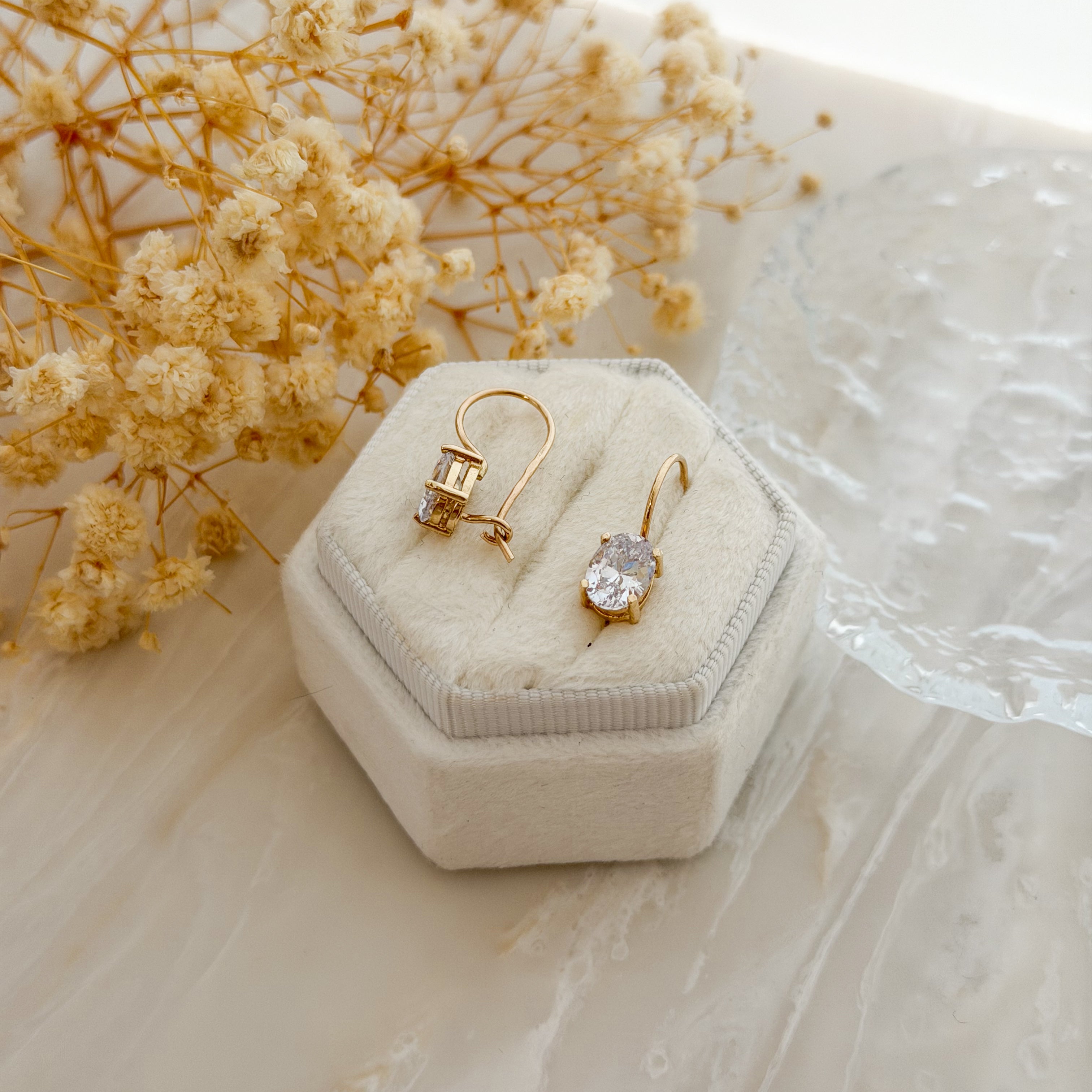 Eleganckie kolczyki Crystal próba złota 585
