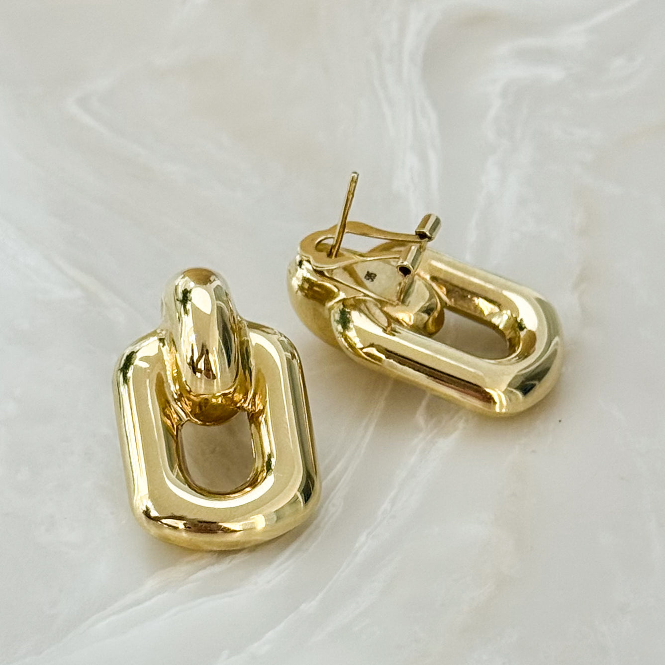 Nowoczesne Kolczyki Geometryczne próba 585