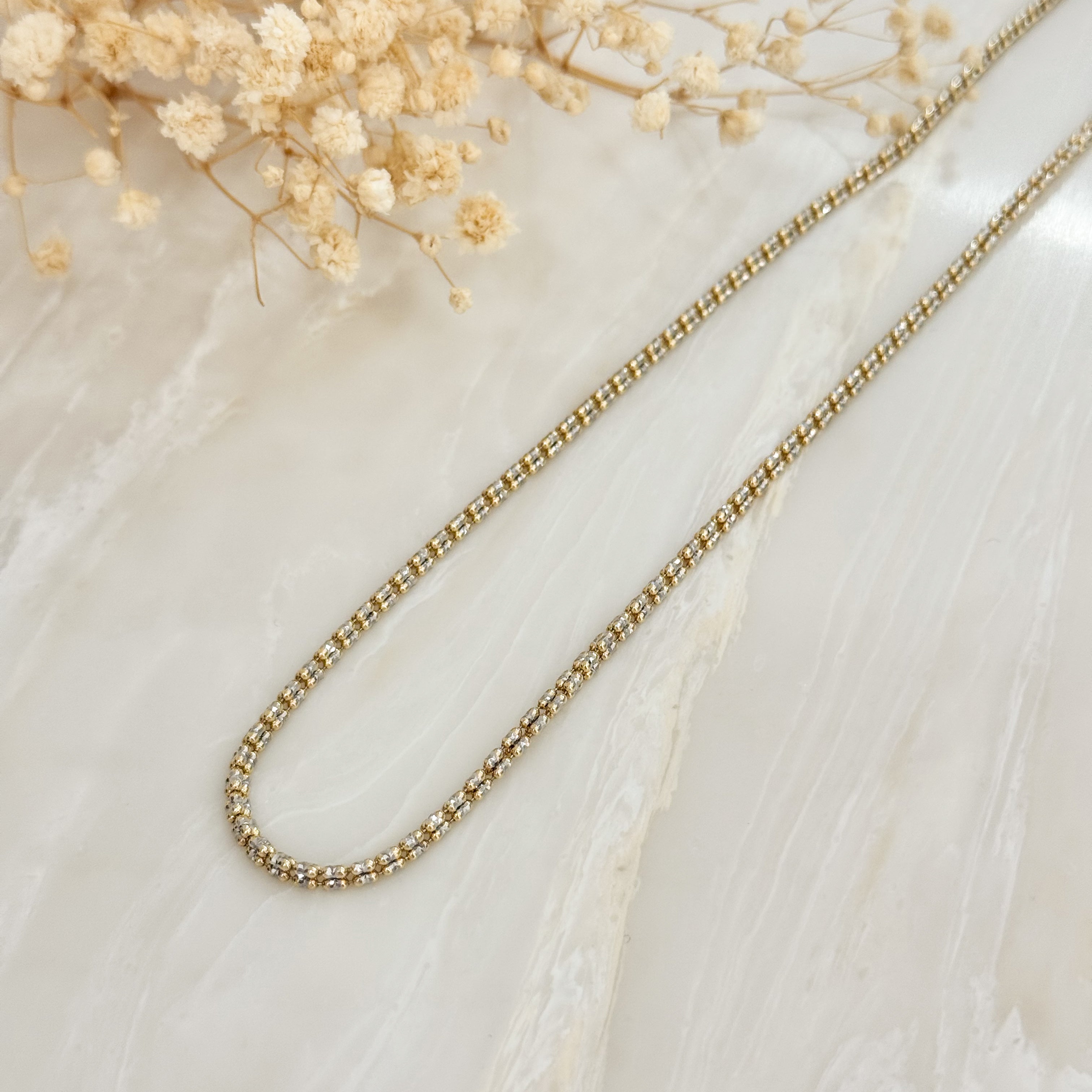 Elegancki diamentowany komplet z żółto-białego złota próba 585